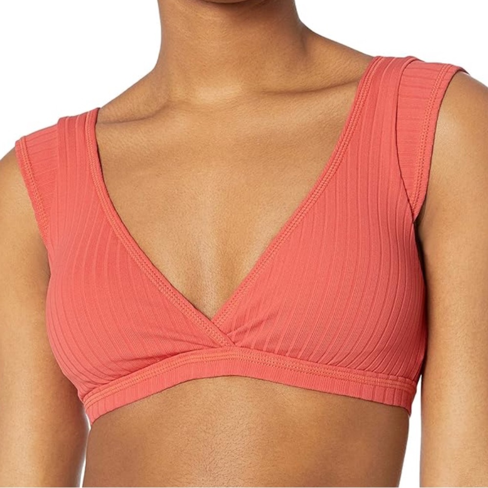 Seafolly Inka Rib Wrap Bikini Top Coral Spice Swimsuit Top‎ 6